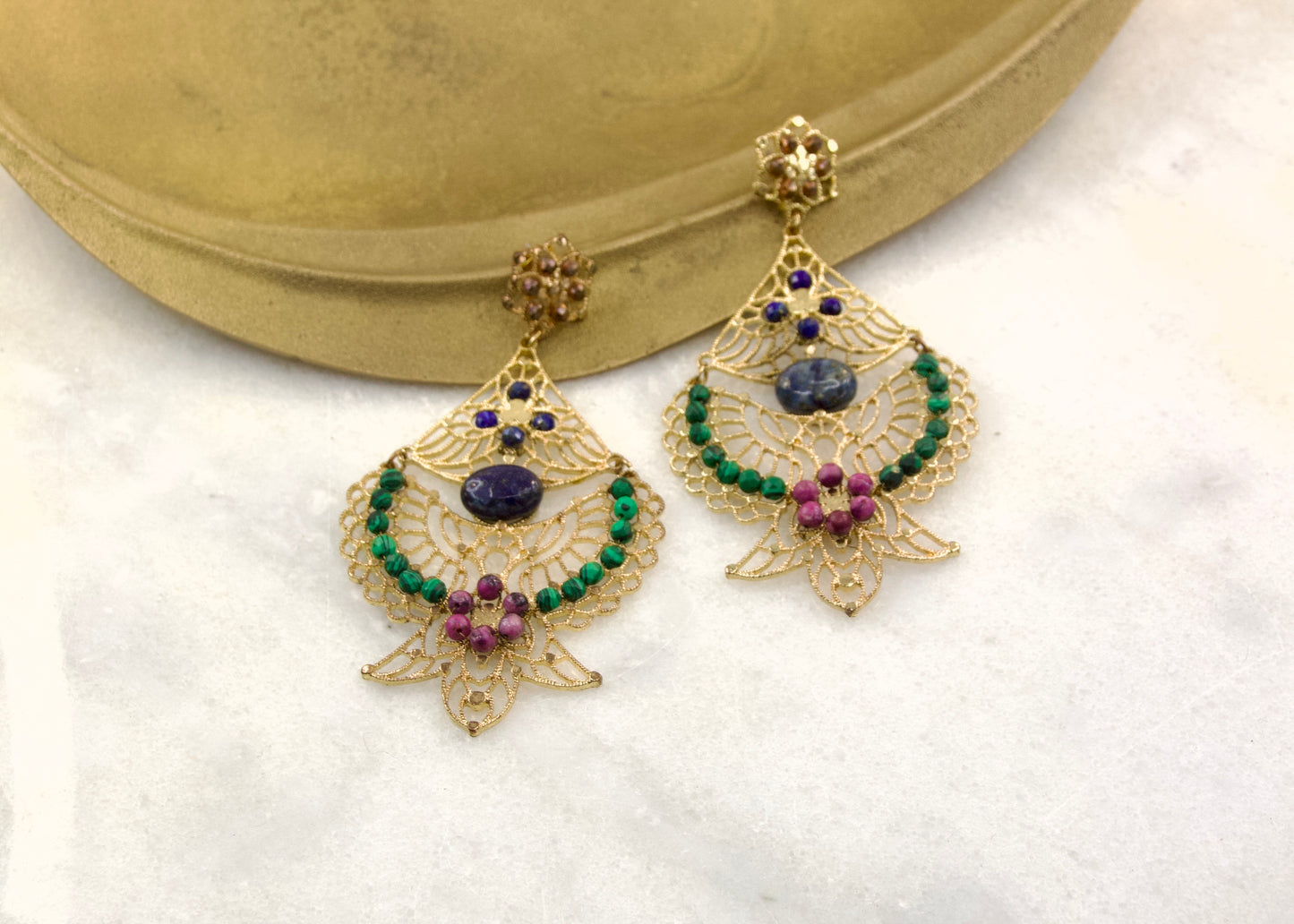 Custom Gemstone Statement Earring