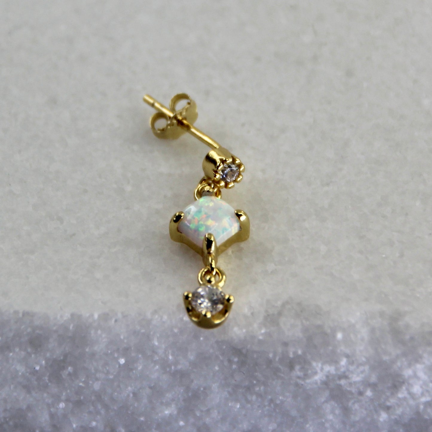 Celestial Star Opal Earring