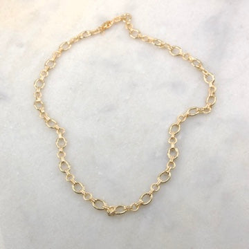 Illuminate Chunky Link Brass Necklace