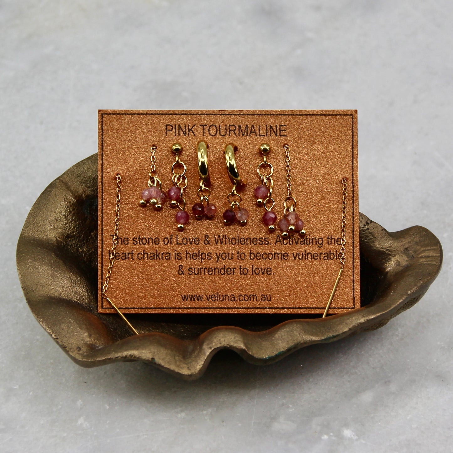 Golden Age Birthstone Drop Stud Earring