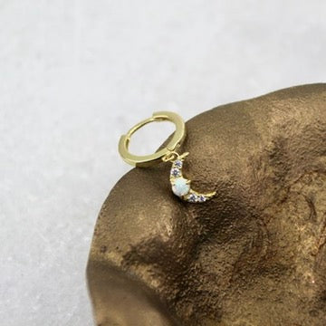 Celestial Moon Opal Earring