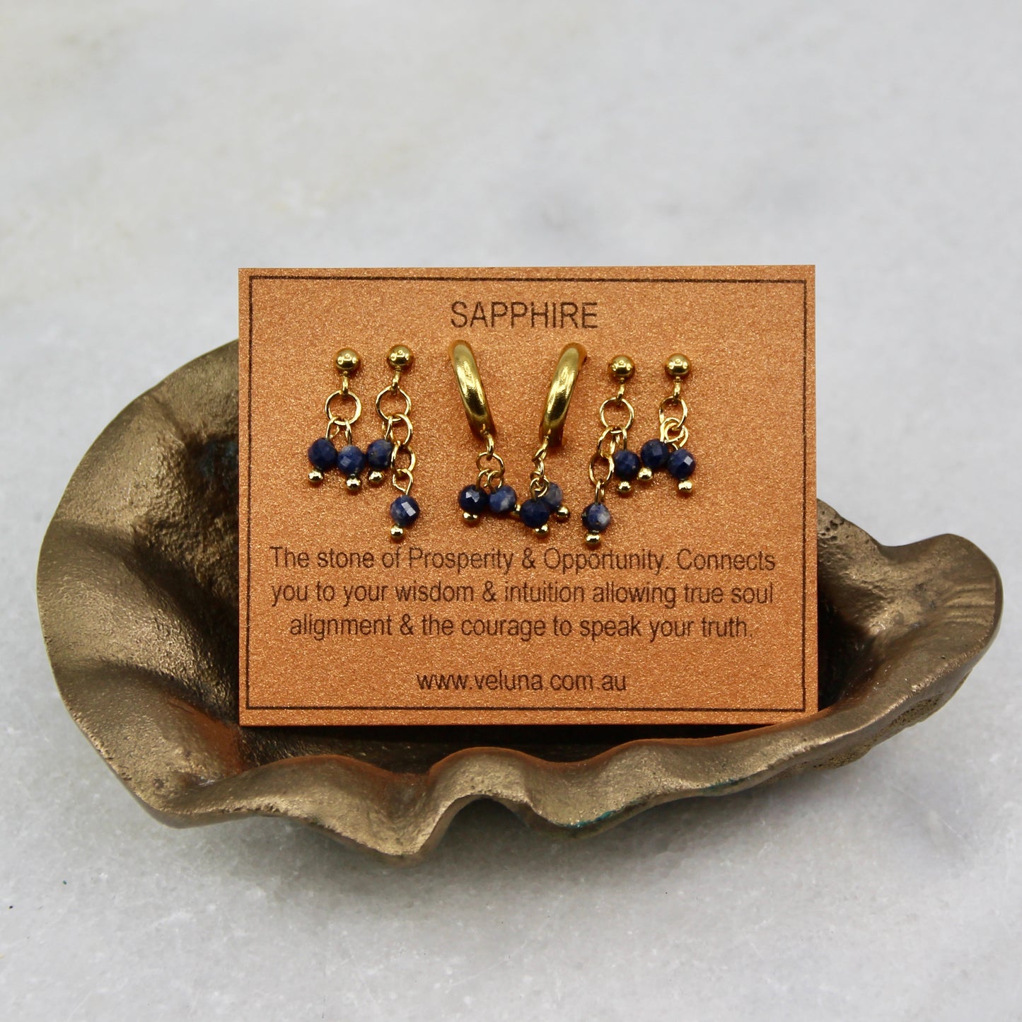 Golden Age Birthstone Drop Stud Earring