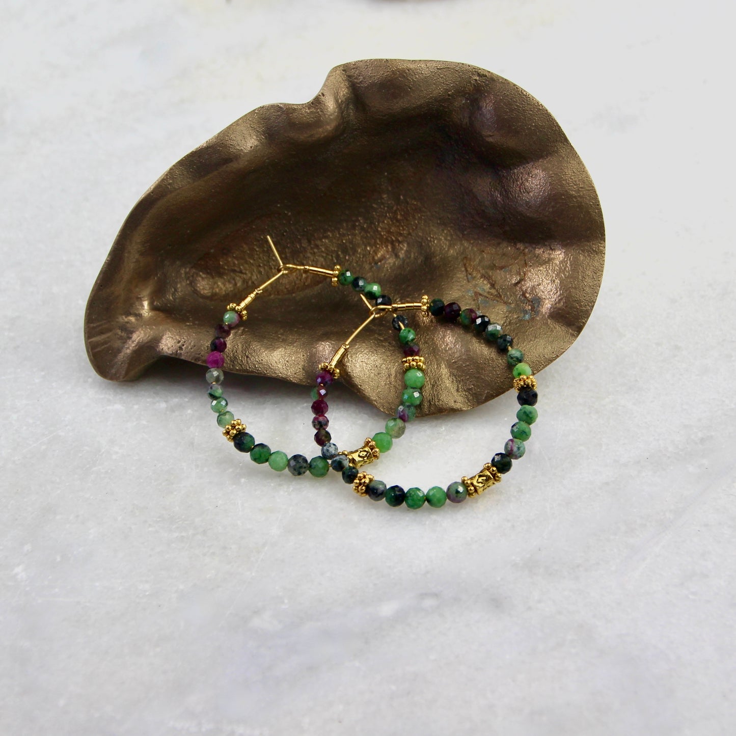 Lady of the Stars Large Gemstone Hoop
