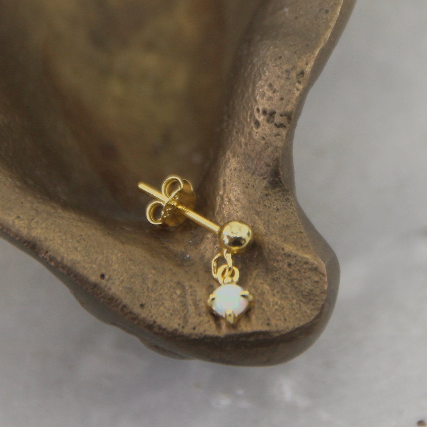 Celestial Moon Opal Earring