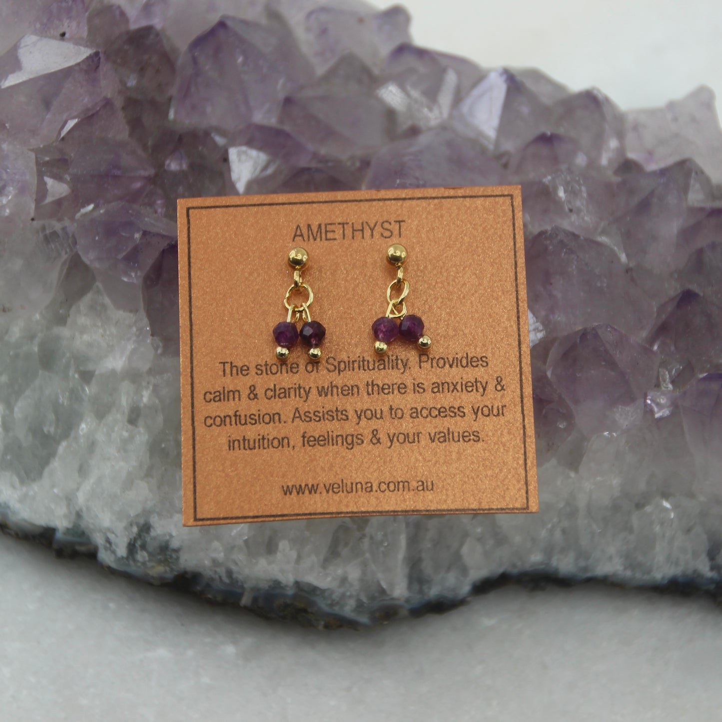 Golden Age Birthstone Stud Earring
