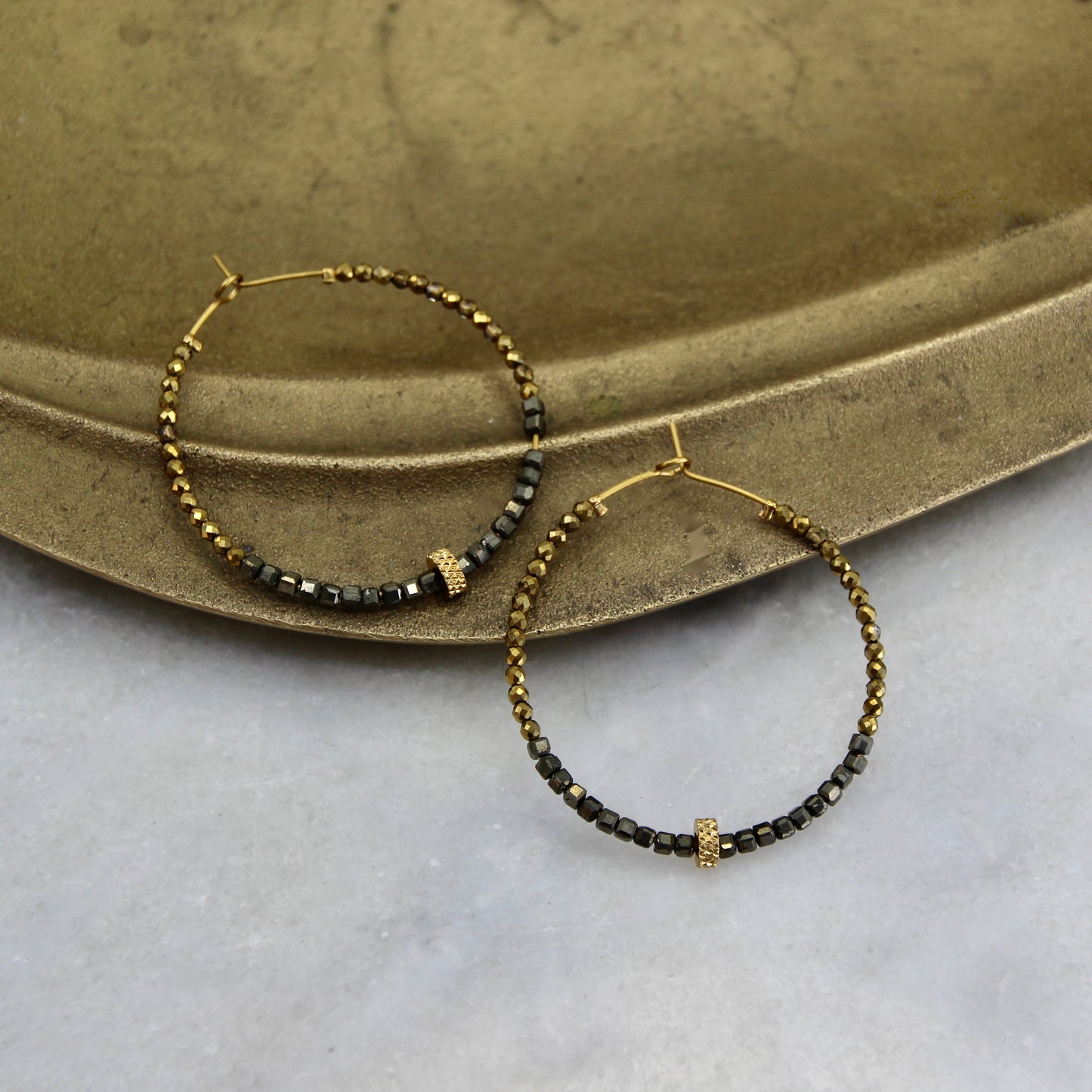 Moon Musings Gemstone Hoop