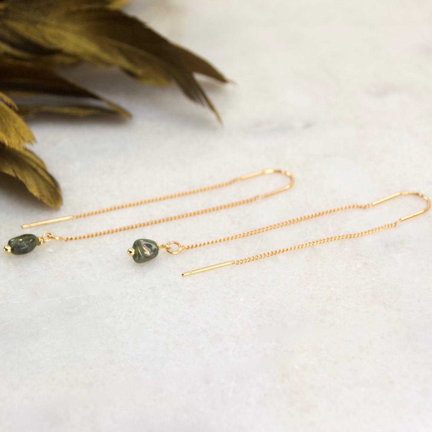 Divine Treasures Tourmaline Threader Earring