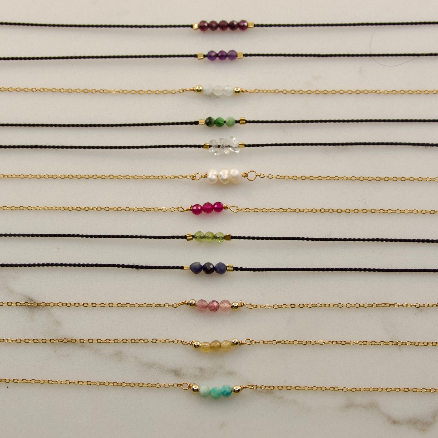 Golden Age Birthstone Chain Earring