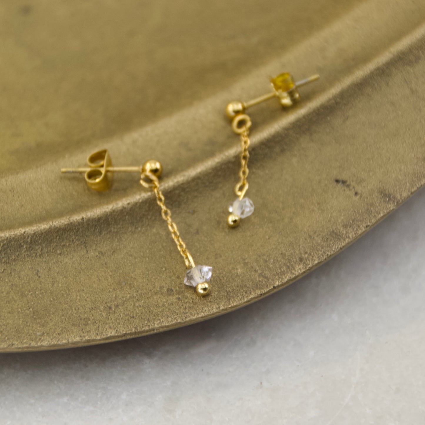 Golden Age Birthstone Chain Earring