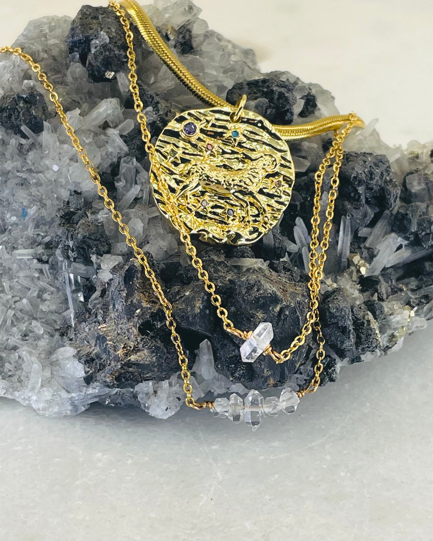 Aries Golden Age Zodiac Pendant