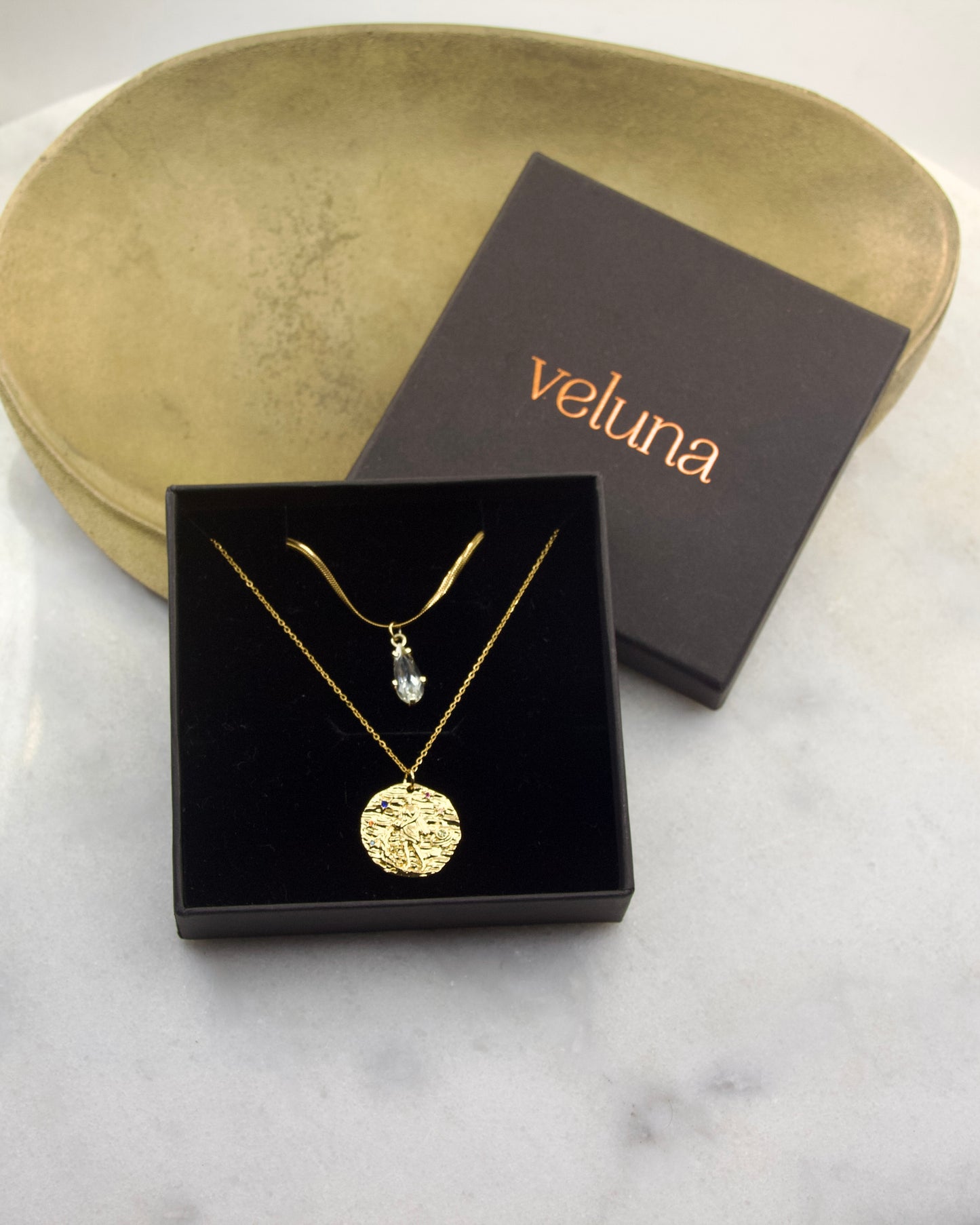 Aquarius Golden Age Zodiac Pendant