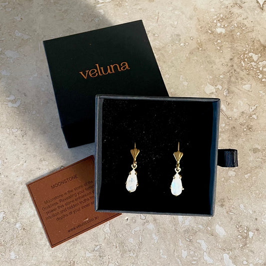 Golden Age Fleur De Lis Tear Drop Earring