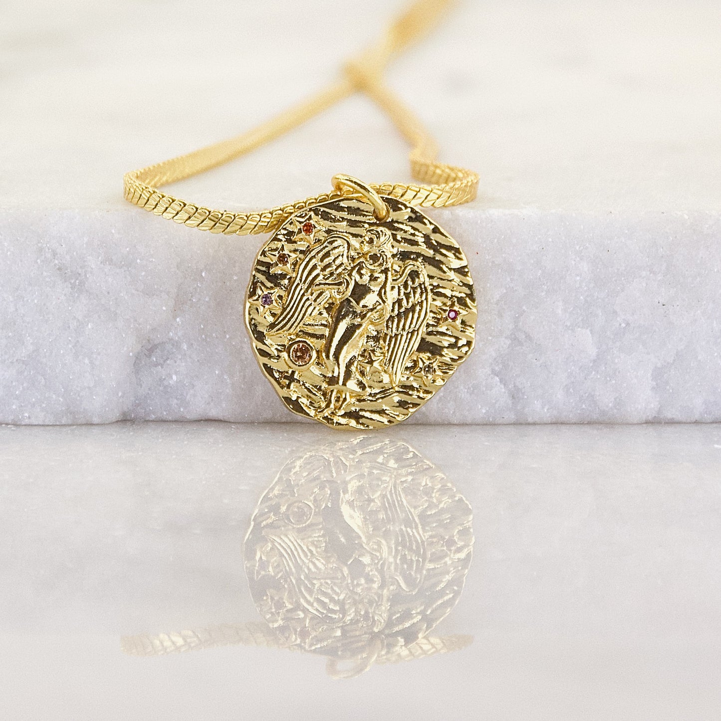 Virgo Golden Age Zodiac Pendant