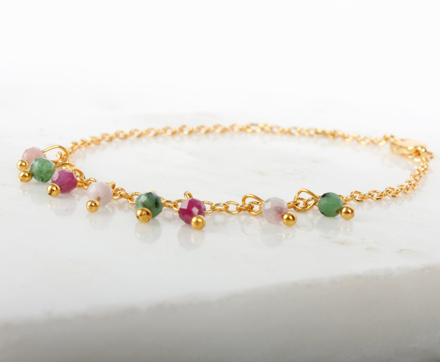 Kuan Yin Goddess Gemstone Trinket Bracelet