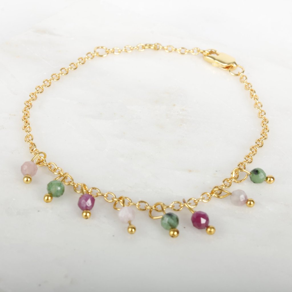 Kuan Yin Goddess Gemstone Trinket Bracelet