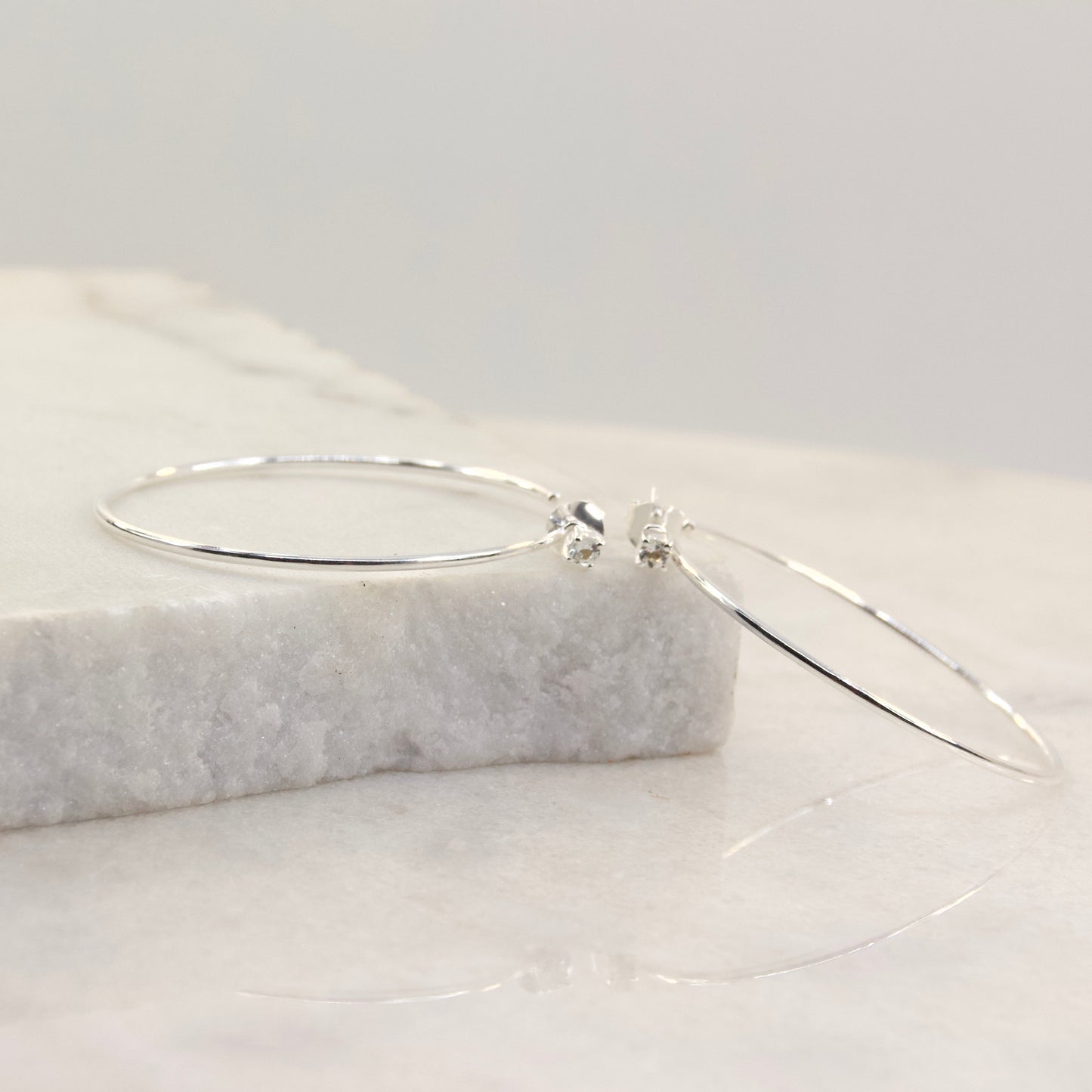 The Big Tease Silver Stud or Hoop