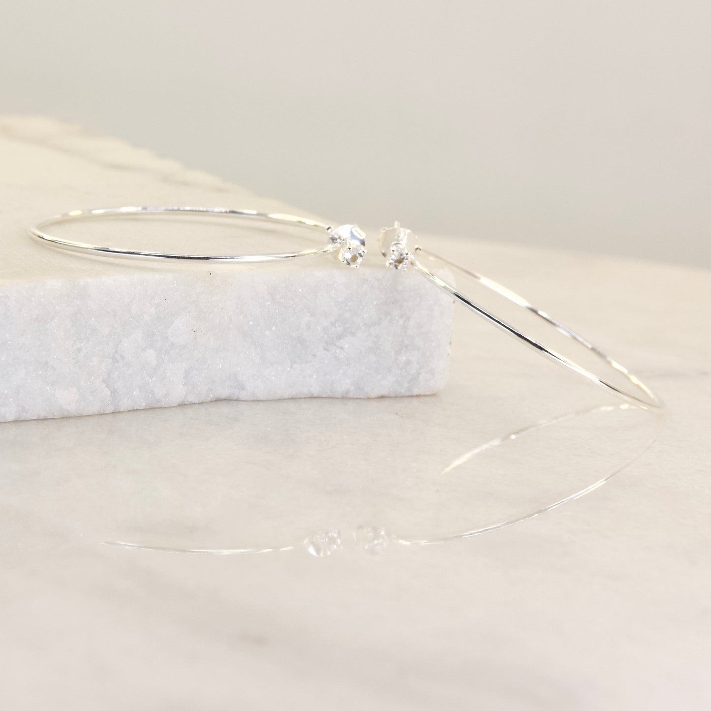 The Big Tease Silver Stud or Hoop