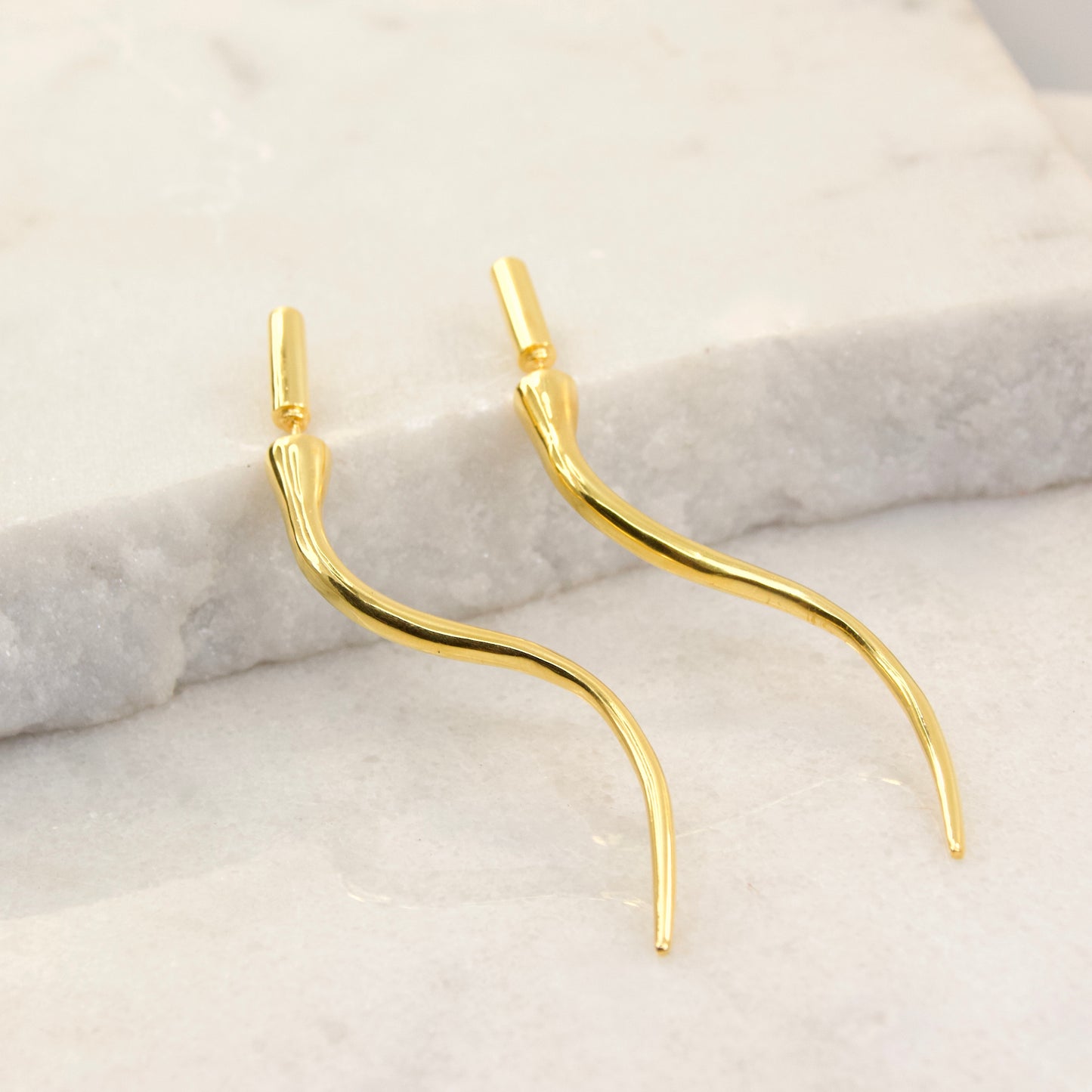 The Arch & Swirl Stud Through Earring