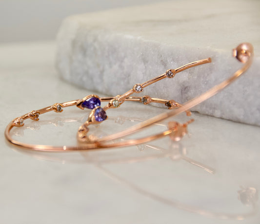 All That Glitters Tanzanite Large Hoop