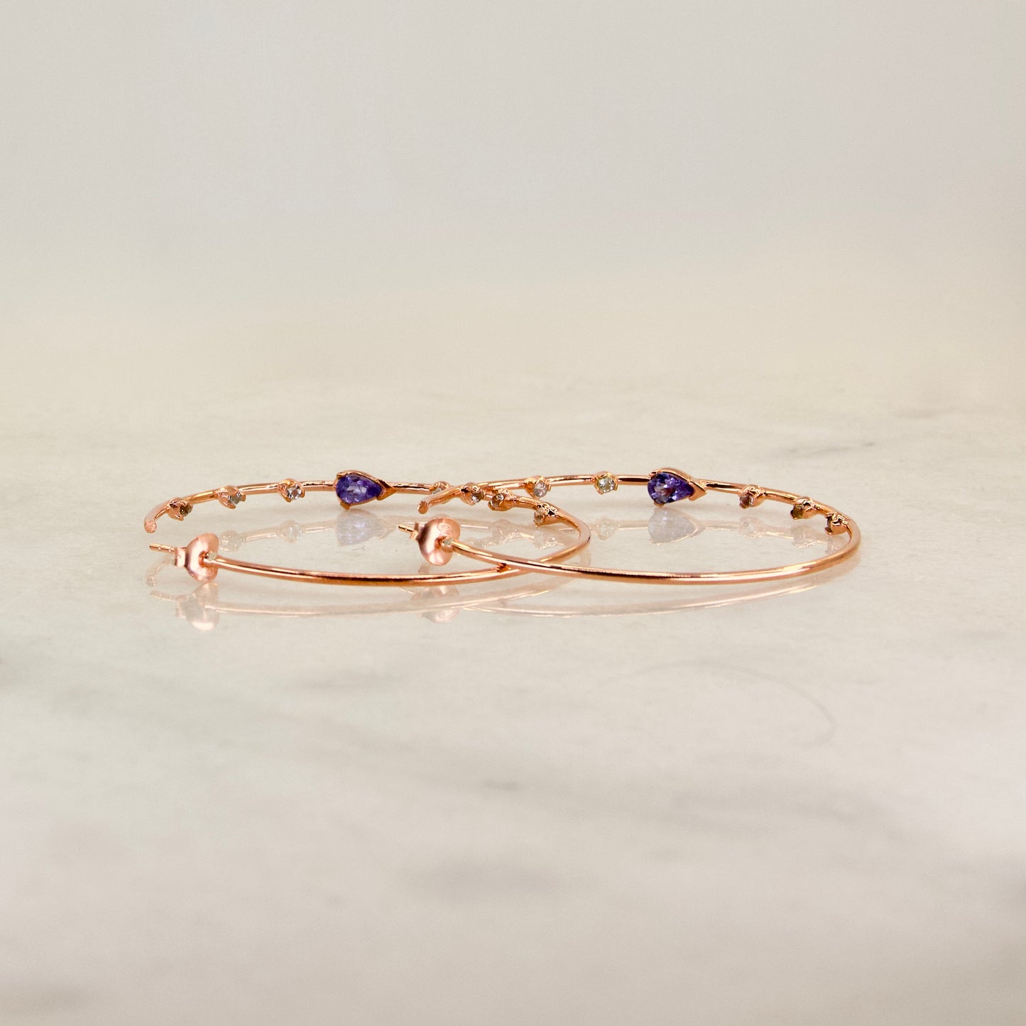 All That Glitters Tanzanite Large Hoop