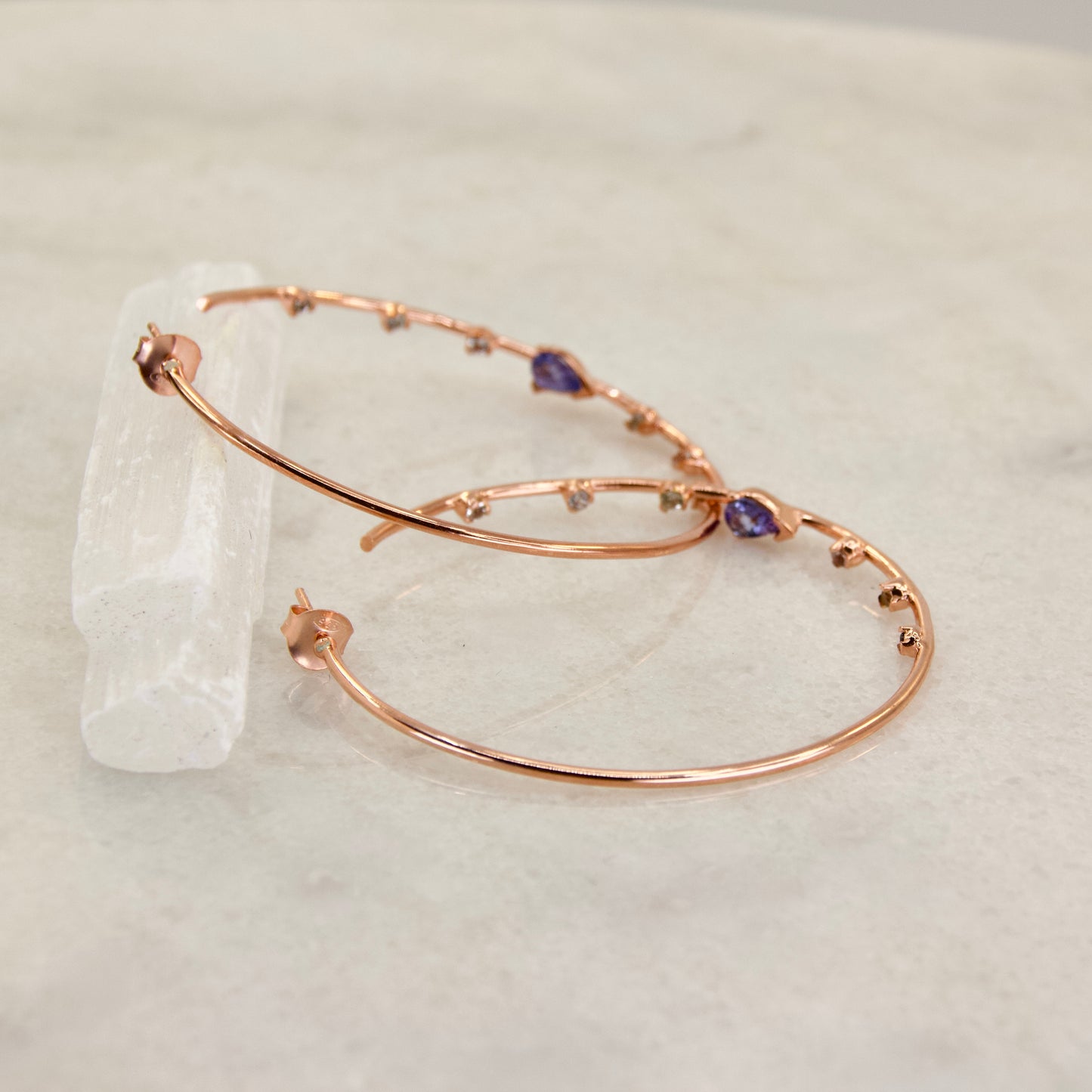 All That Glitters Tanzanite Large Hoop