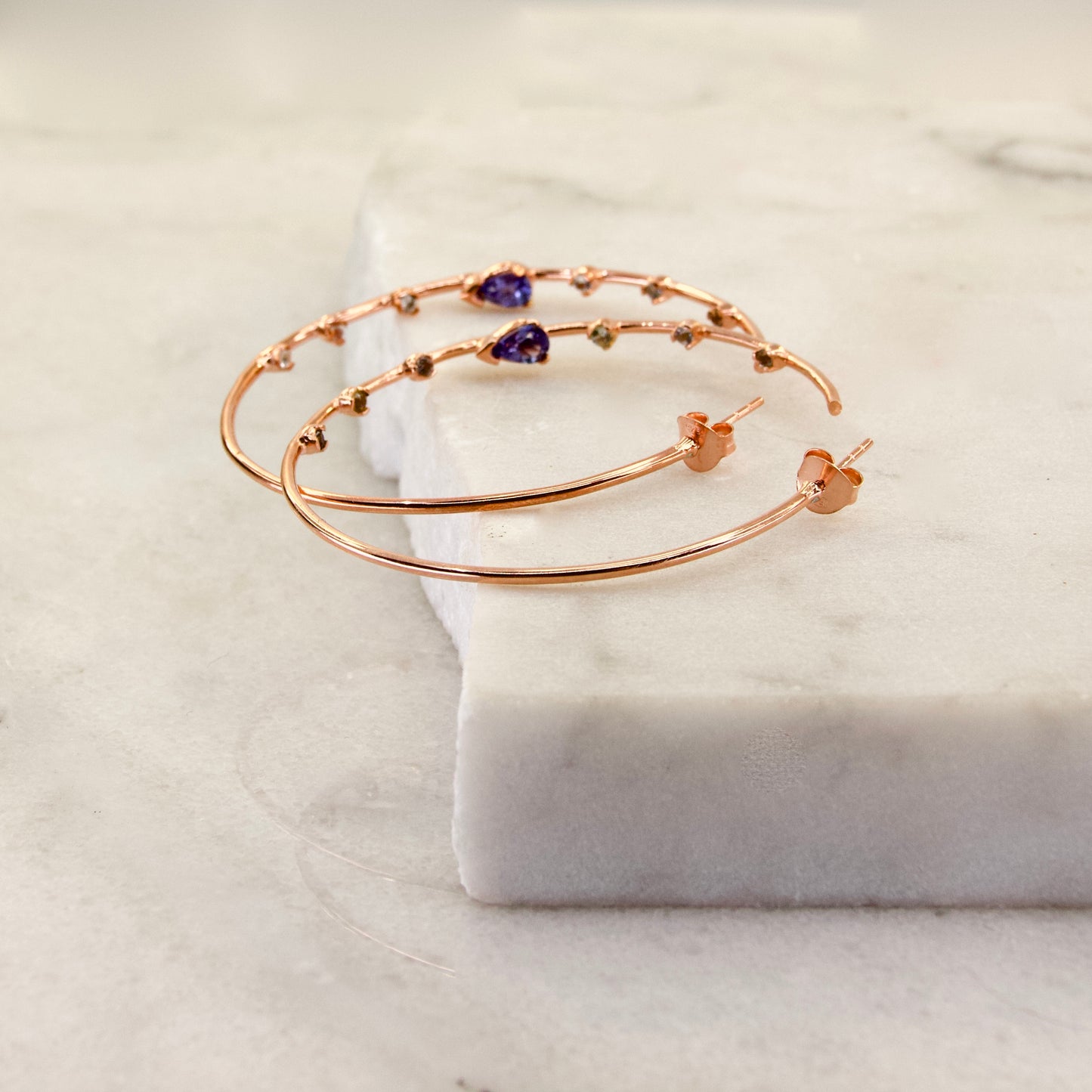 All That Glitters Tanzanite Large Hoop