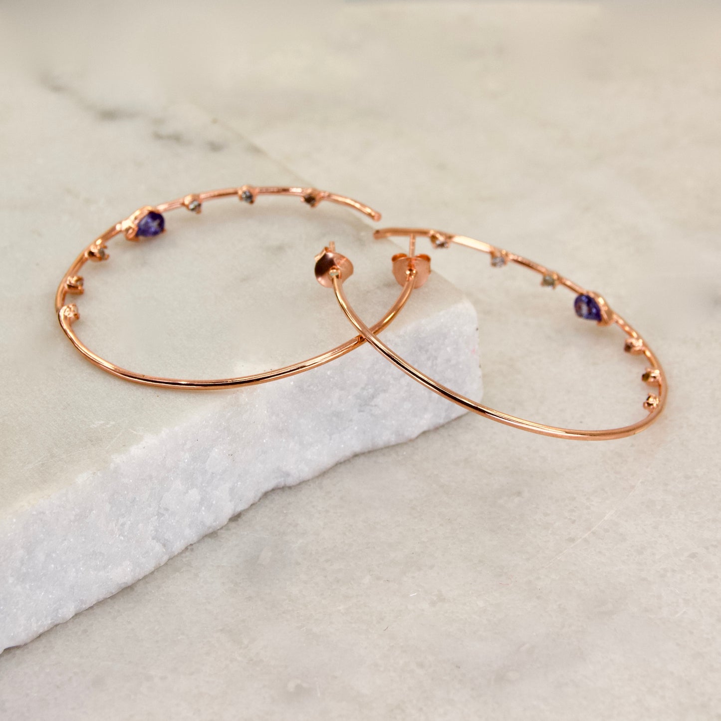All That Glitters Tanzanite Large Hoop