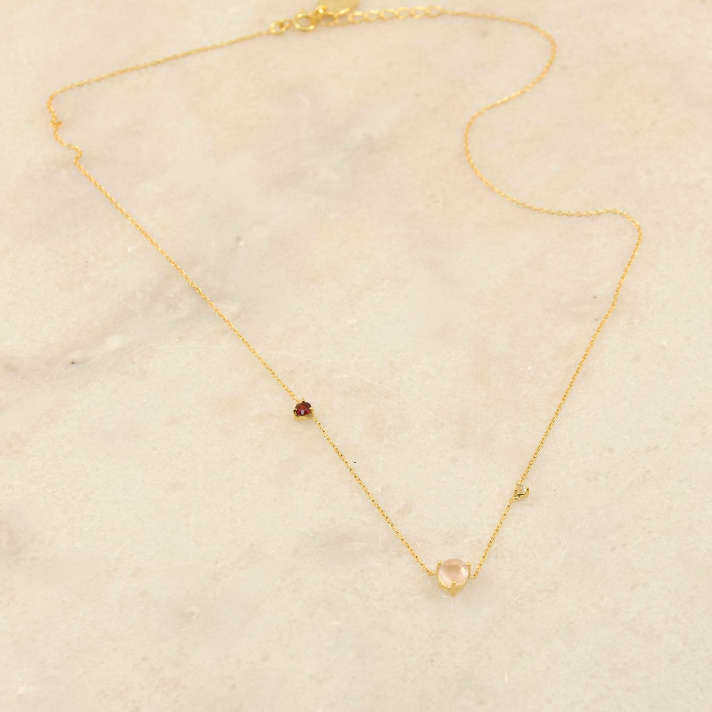 All That Glitters Rose Quartz Necklace