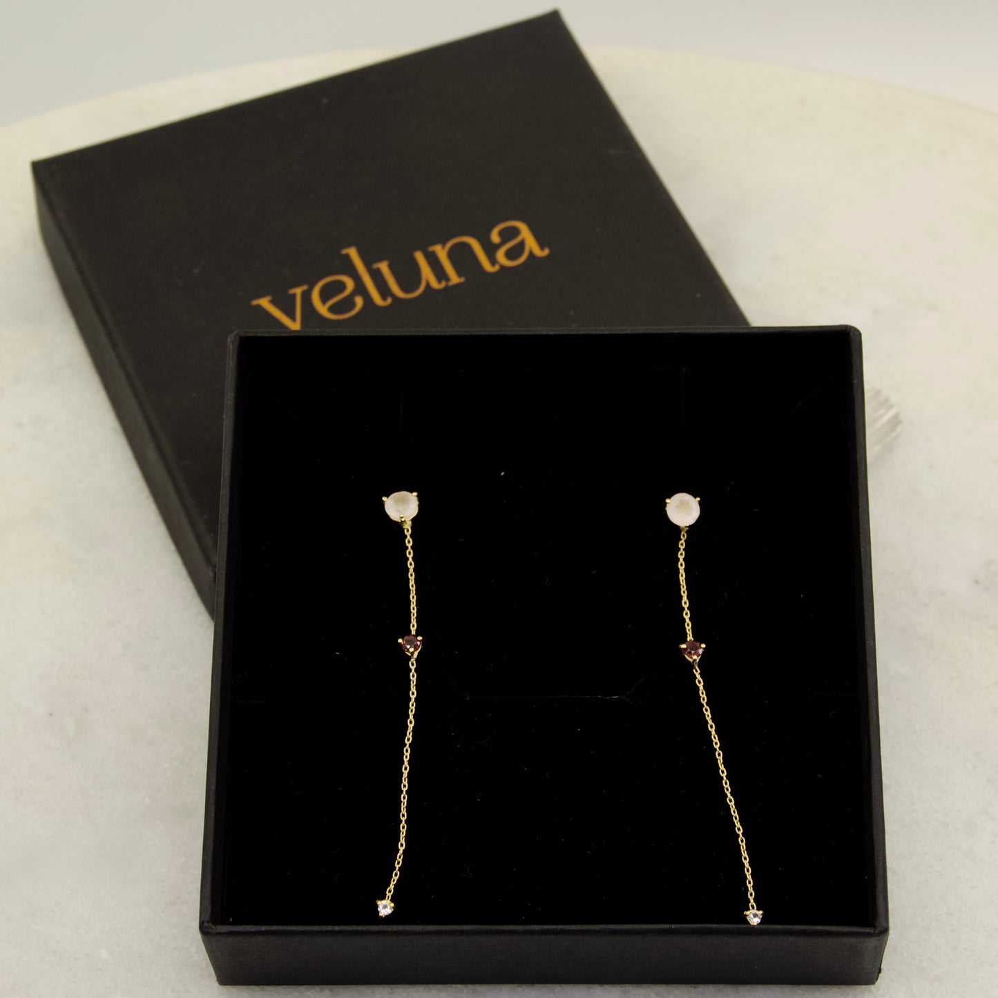 All That Glitters Rose Quartz Earring