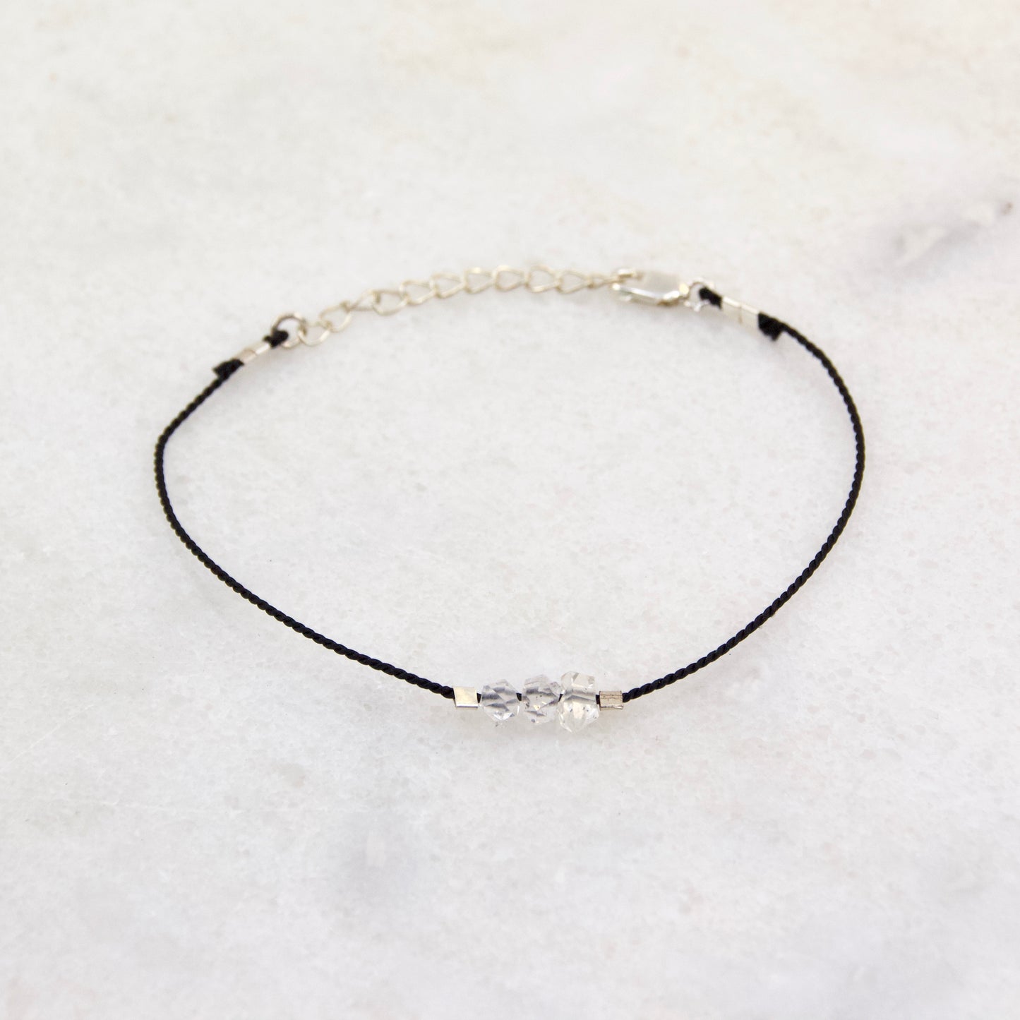 Finest Herkimer Diamond Thread Bracelet