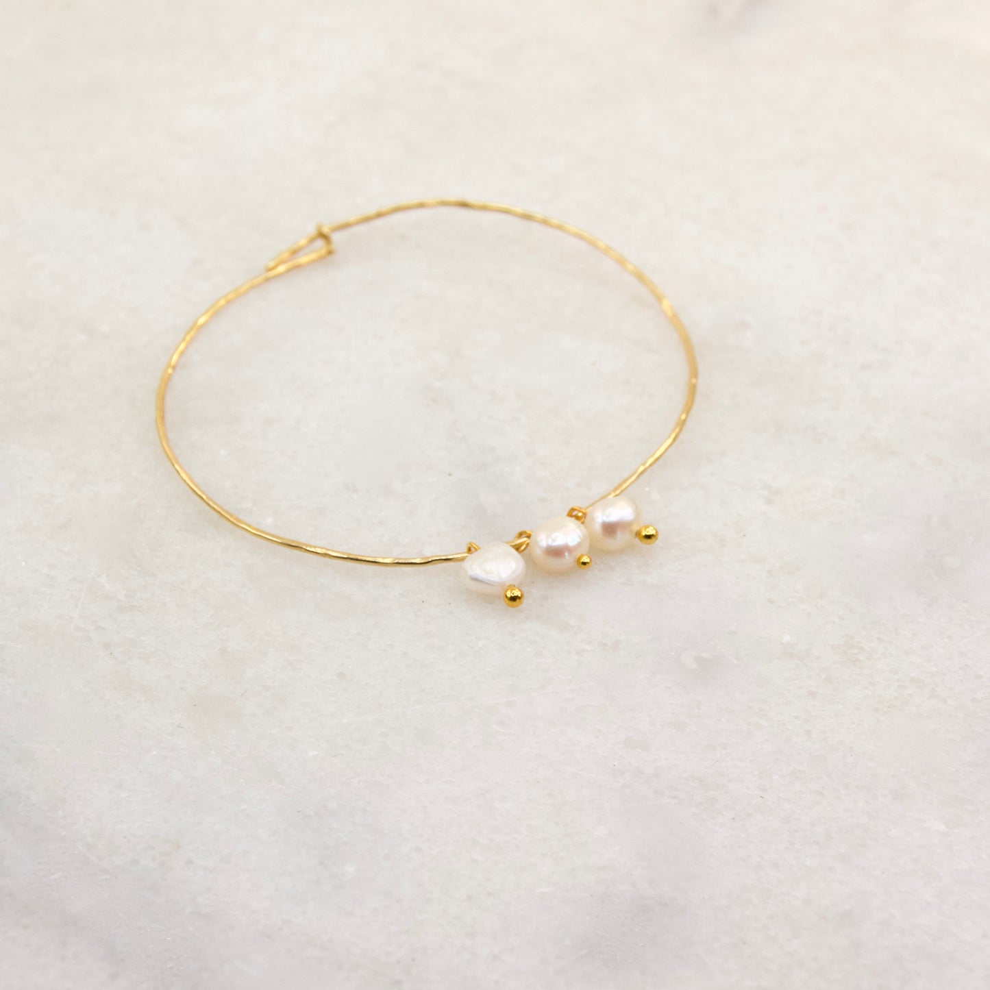 Golden Age Pearl Brass Bangle