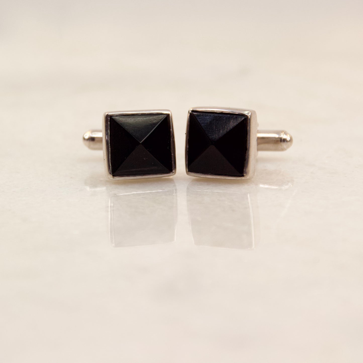 Dapper Black Onyx Cuff Links