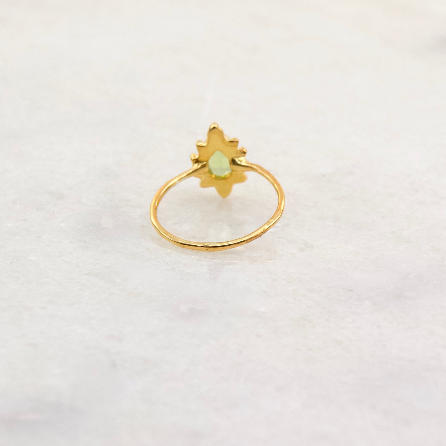 Shining Lotus Peridot Ring