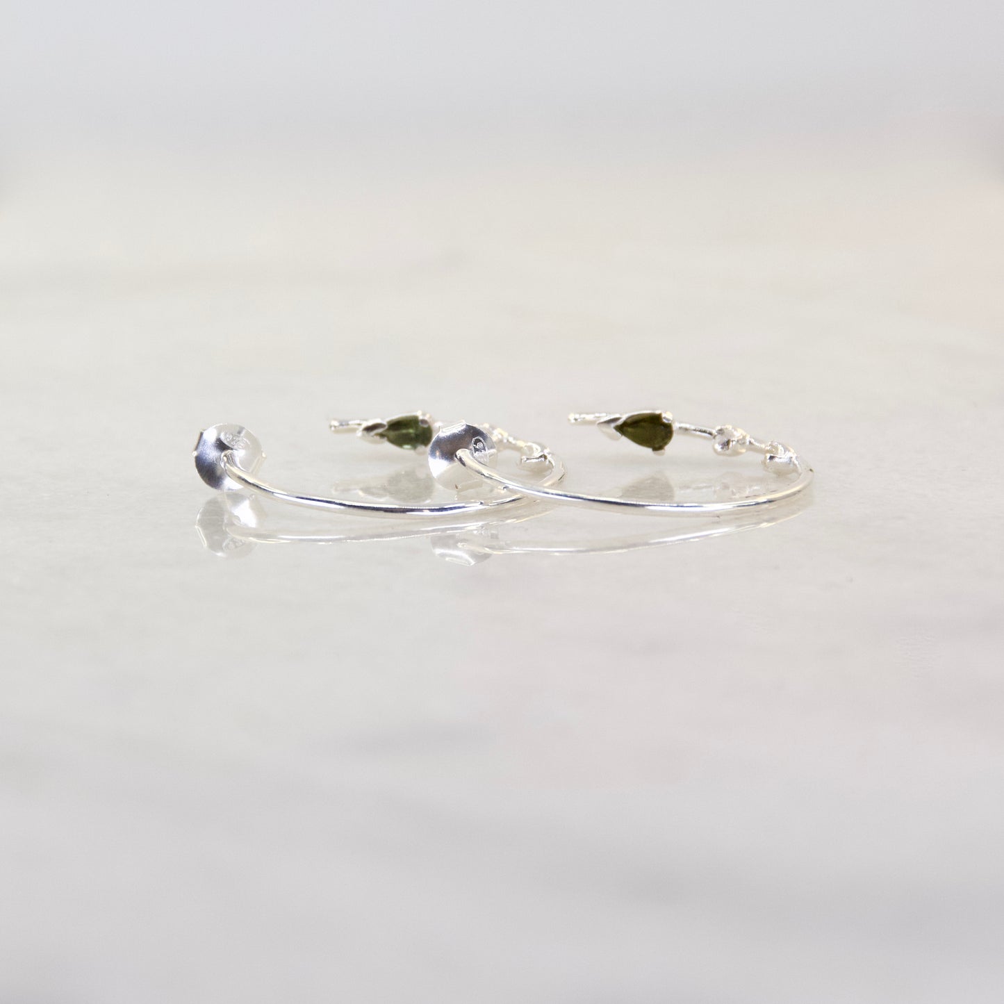 All That Glitters Green Tourmaline Hoop Earring