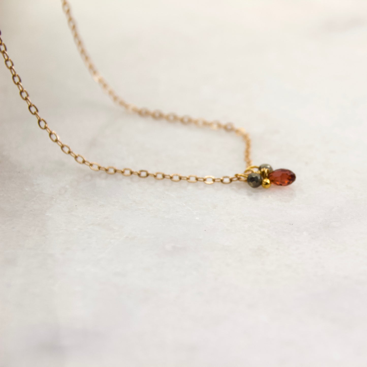 Golden Age Garnet Anklet