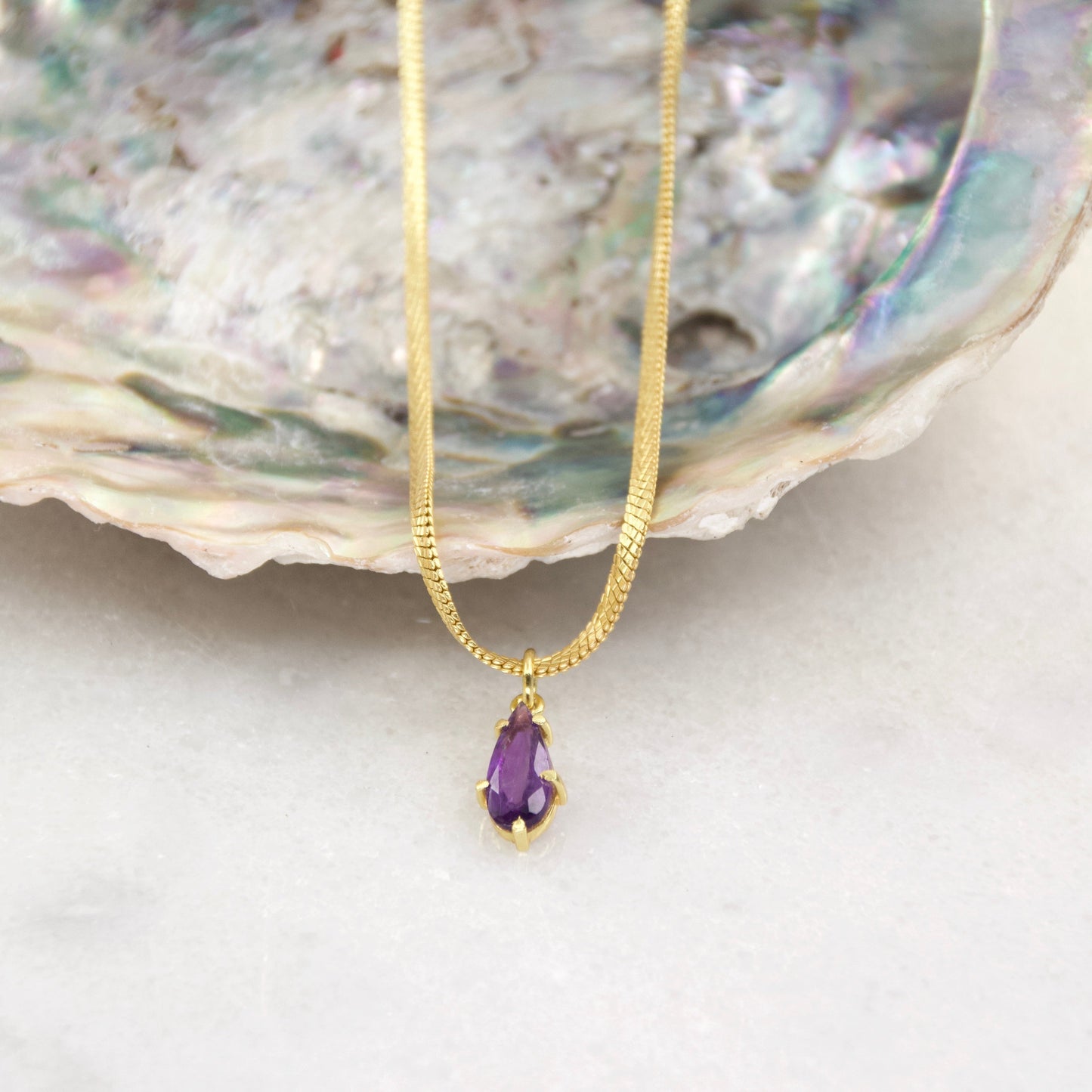 Golden Age Amethyst Teared Pendant