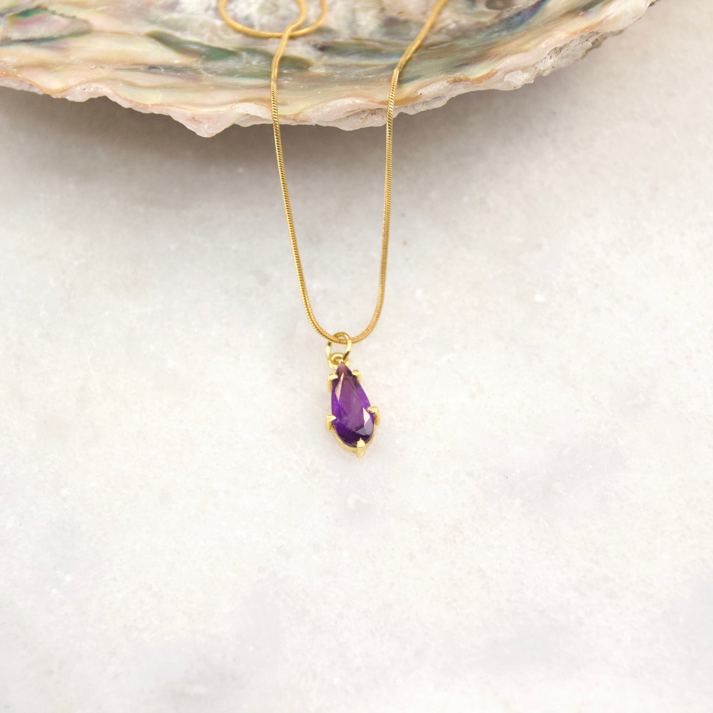 Golden Age Amethyst Teared Pendant