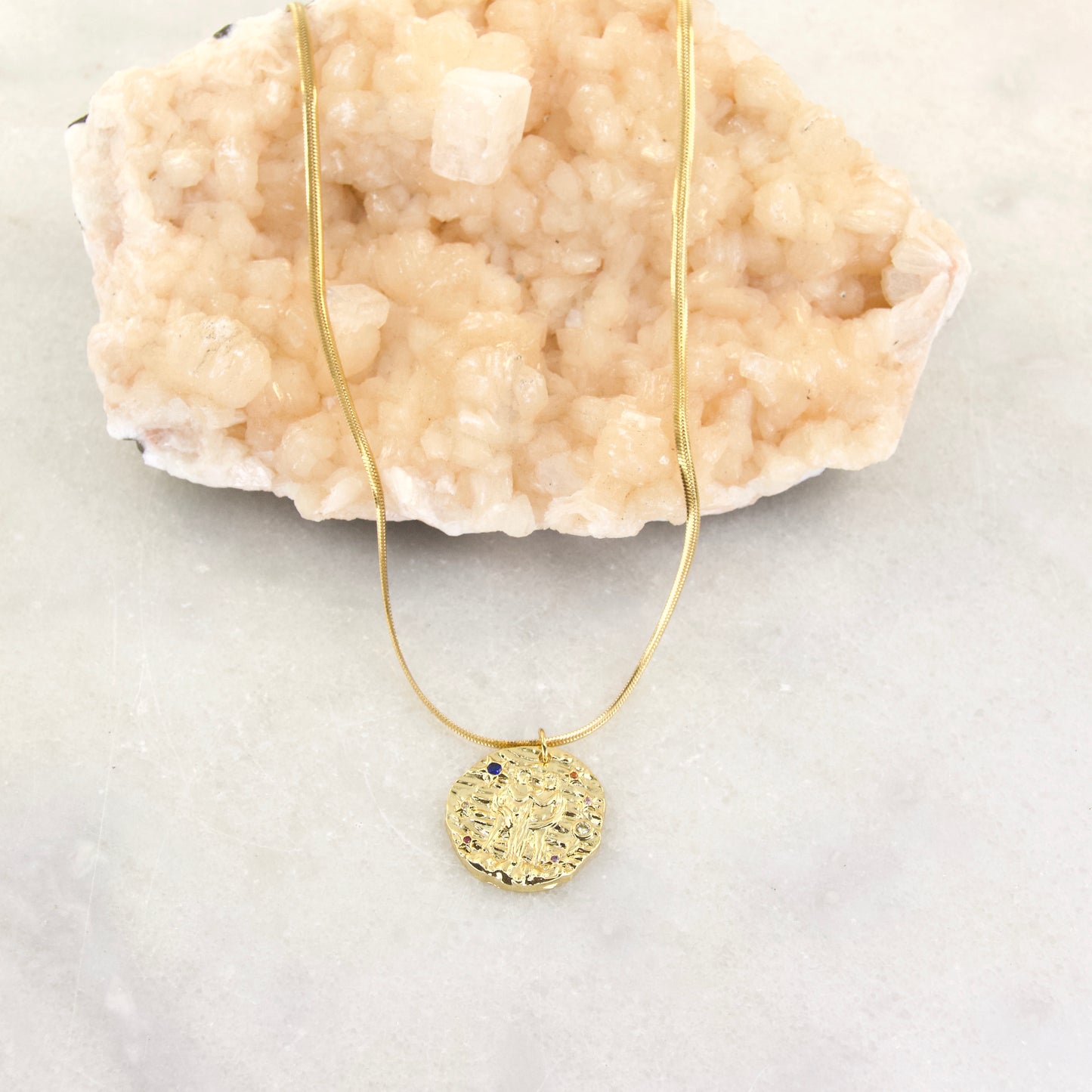 Gemini Golden Age Zodiac Pendant