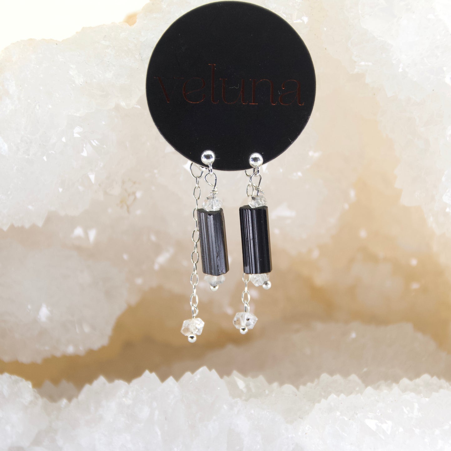 Divine Protection Black Tourmaline Earring