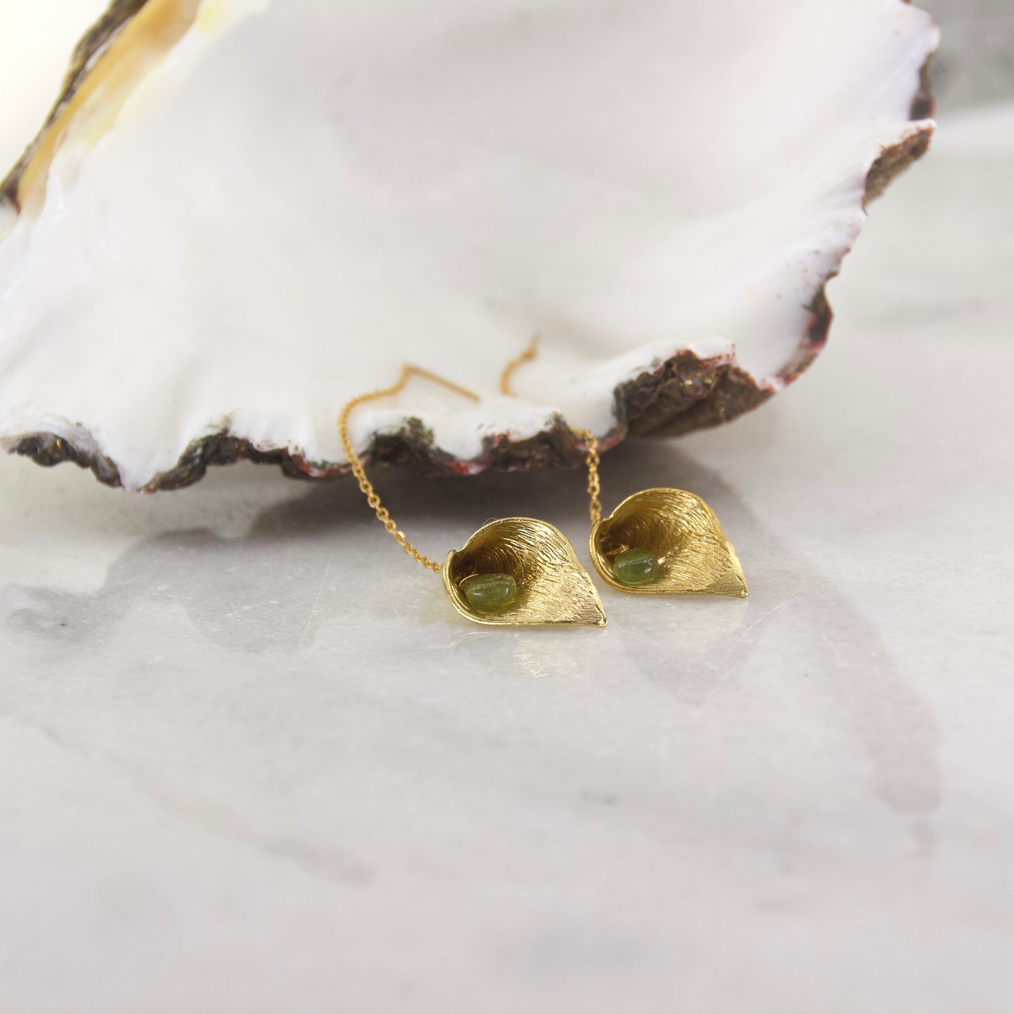 Divine Treasures Tourmaline + Lily Thread Earring