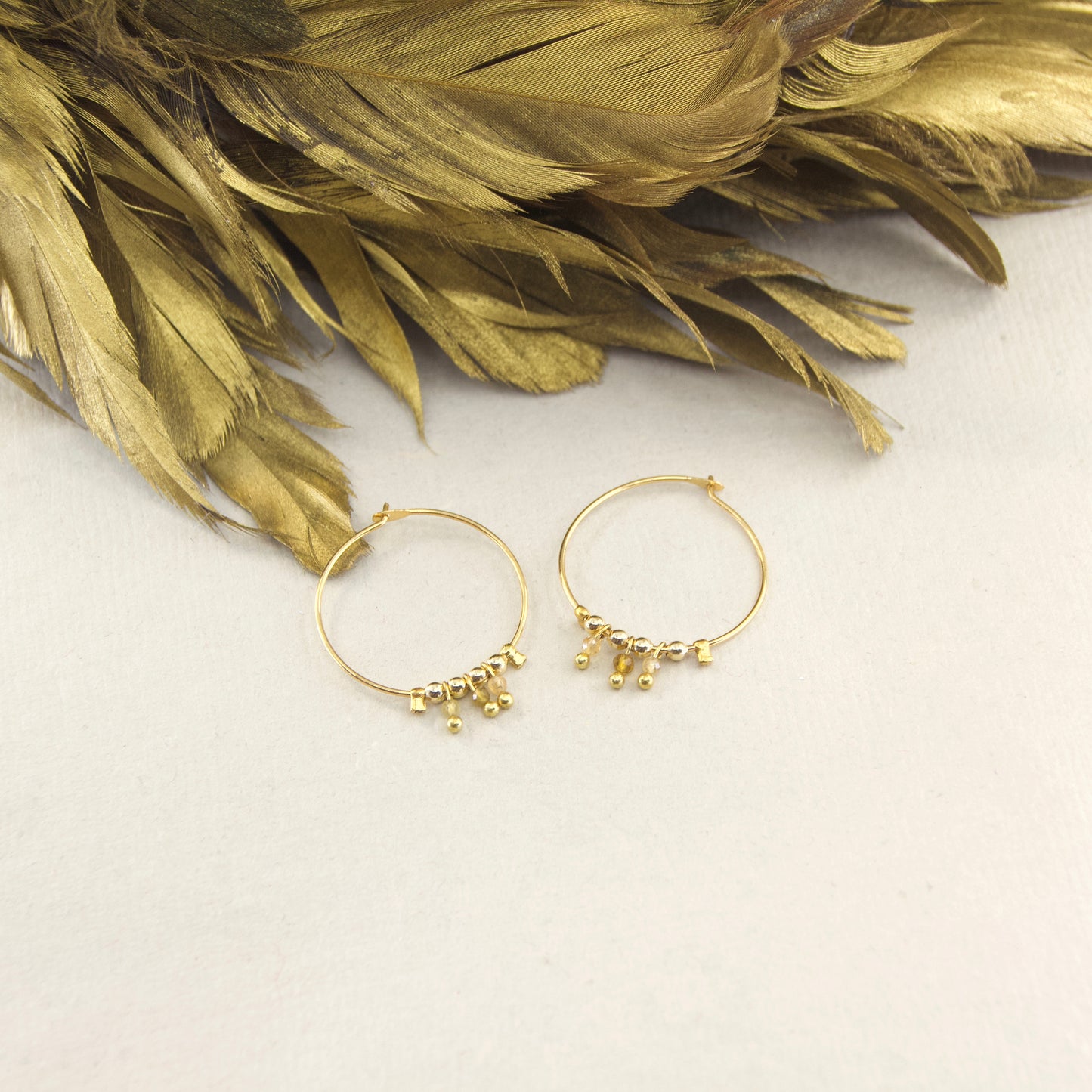 Divine Treasures Tourmaline Wire Hoop