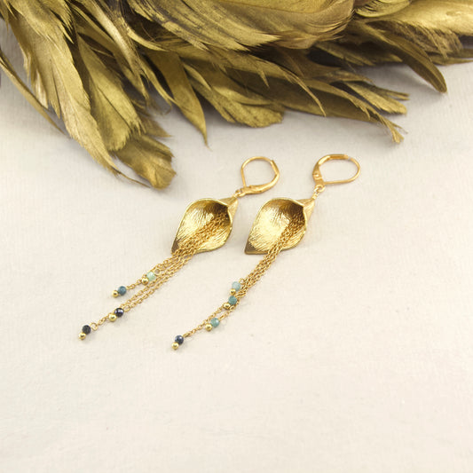 Divine Treasures Tourmaline + Lily Tassle Earring