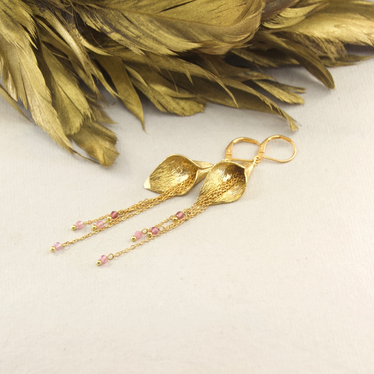 Divine Treasures Tourmaline + Lily Tassle Earring