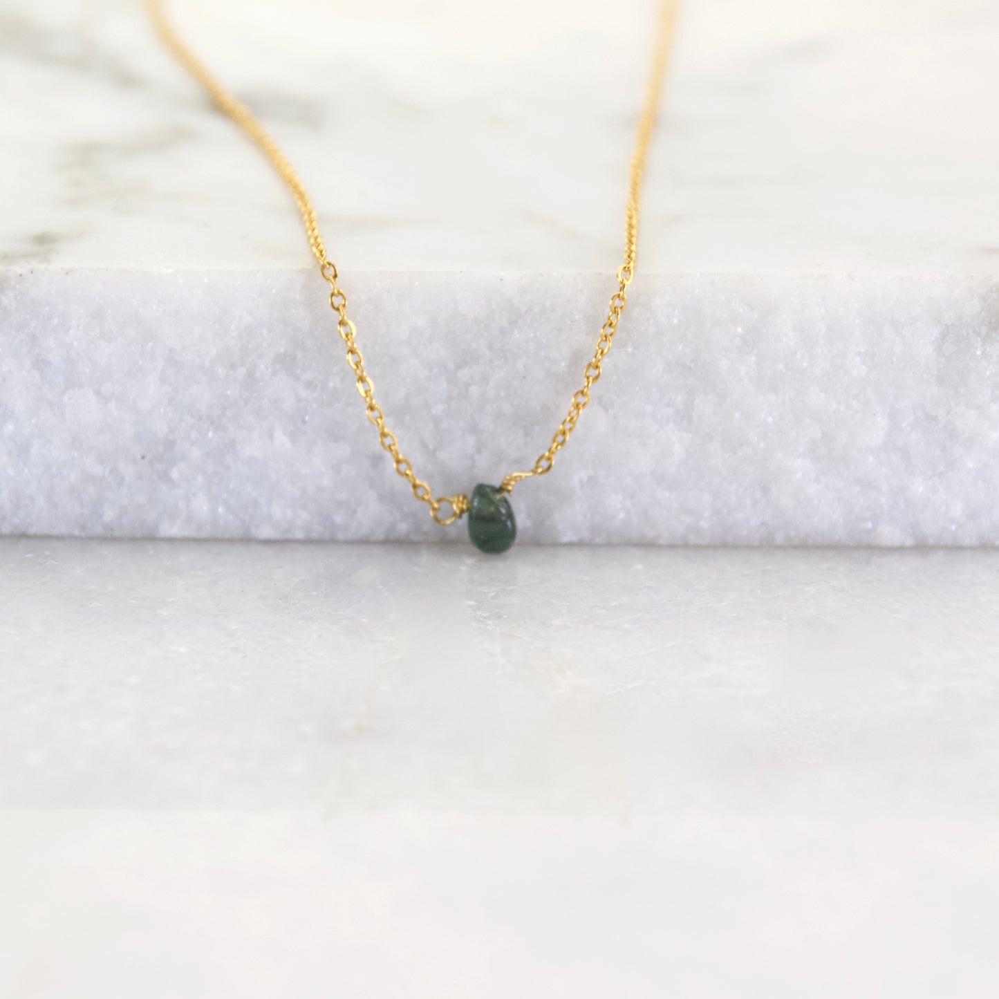 Divine Treasures Tourmaline Tear Necklace
