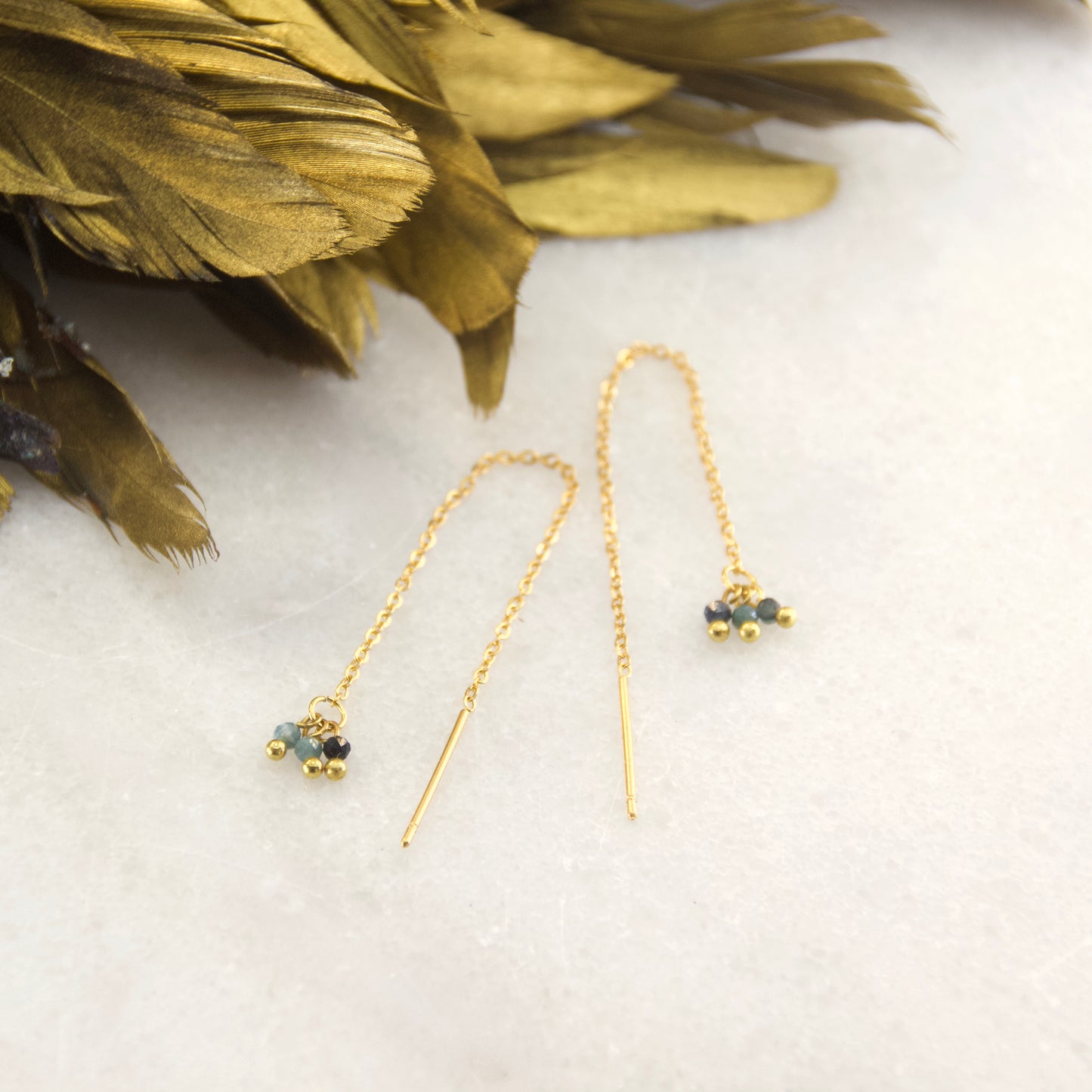 Divine Treasures Tourmaline Thread Earring