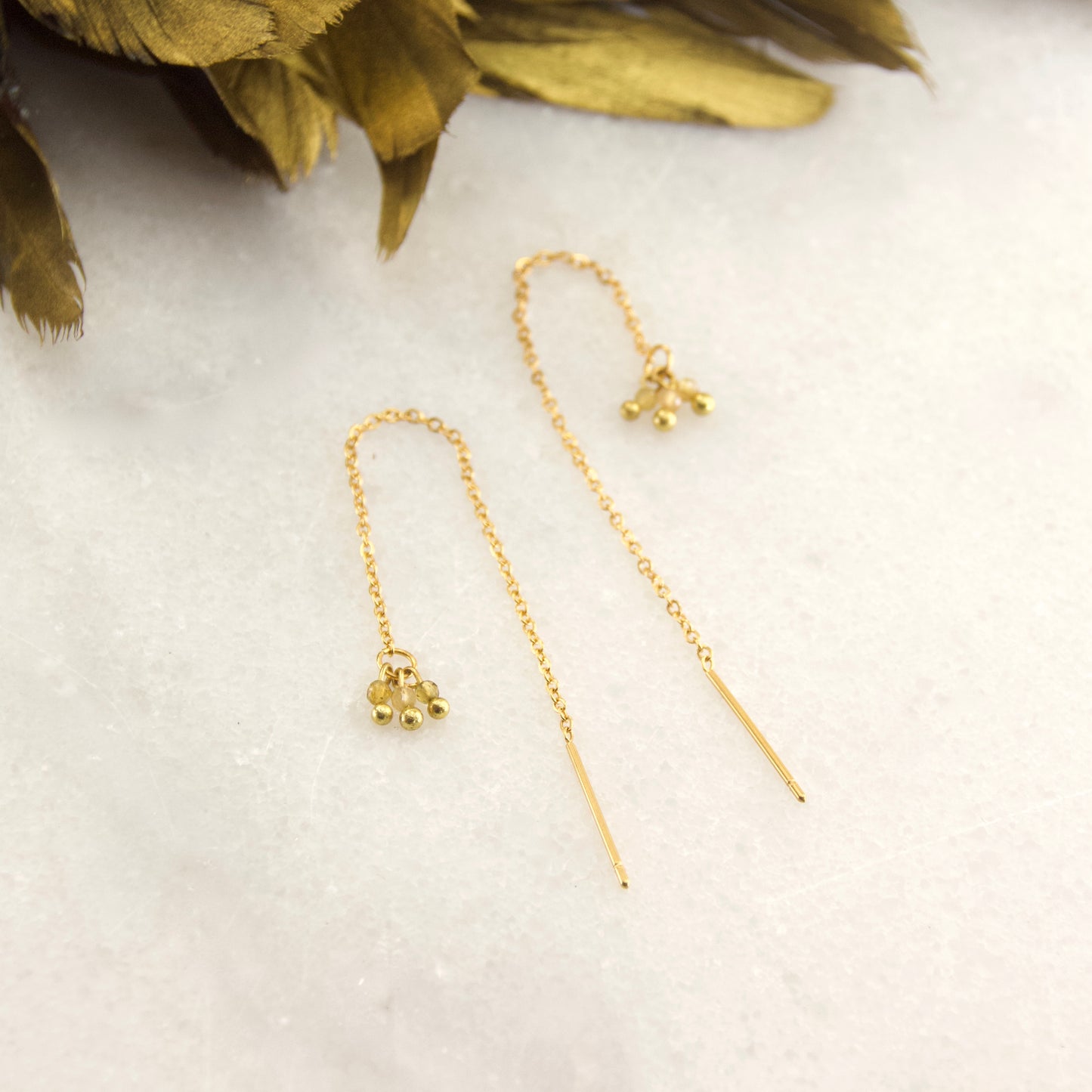 Divine Treasures Tourmaline Thread Earring
