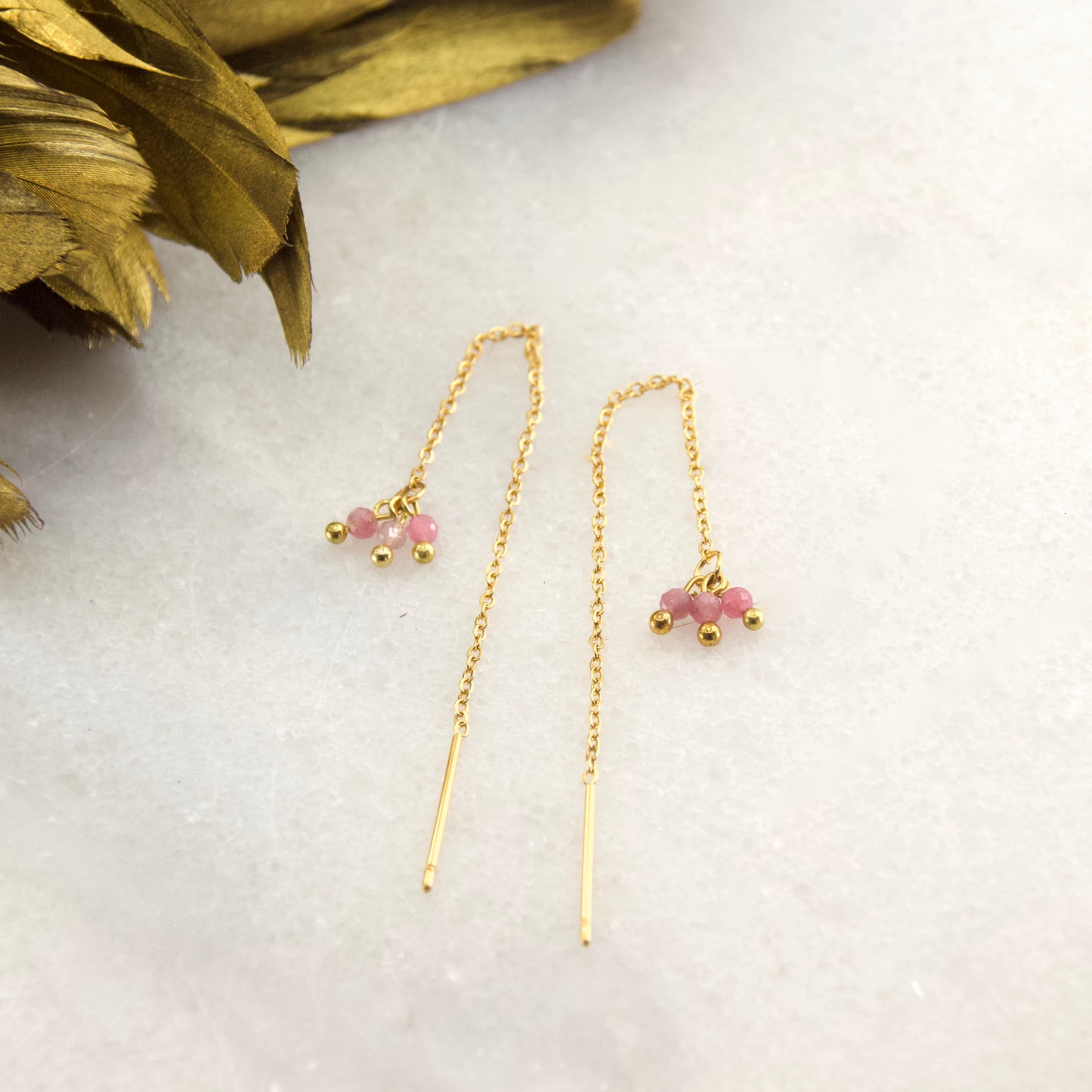 Divine Treasures Tourmaline Thread Earring