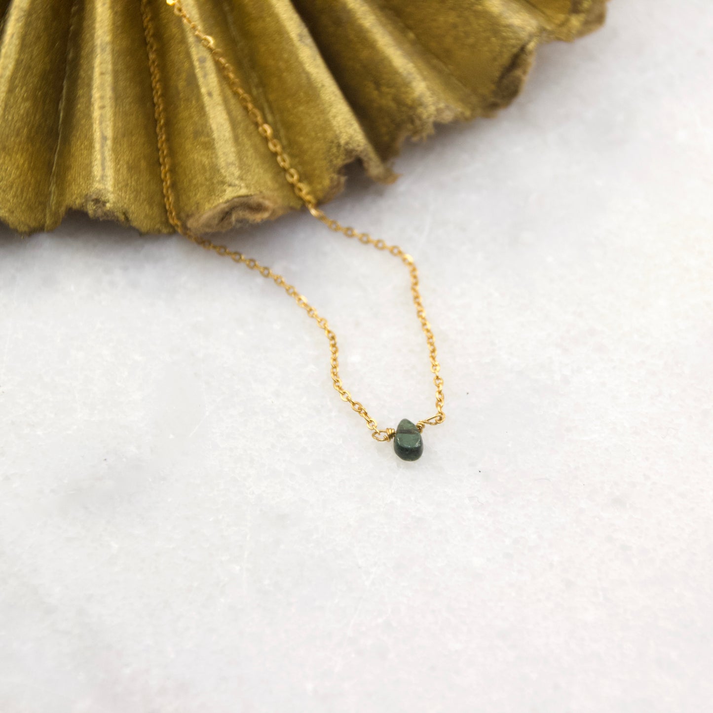 Divine Treasures Tourmaline Tear Necklace