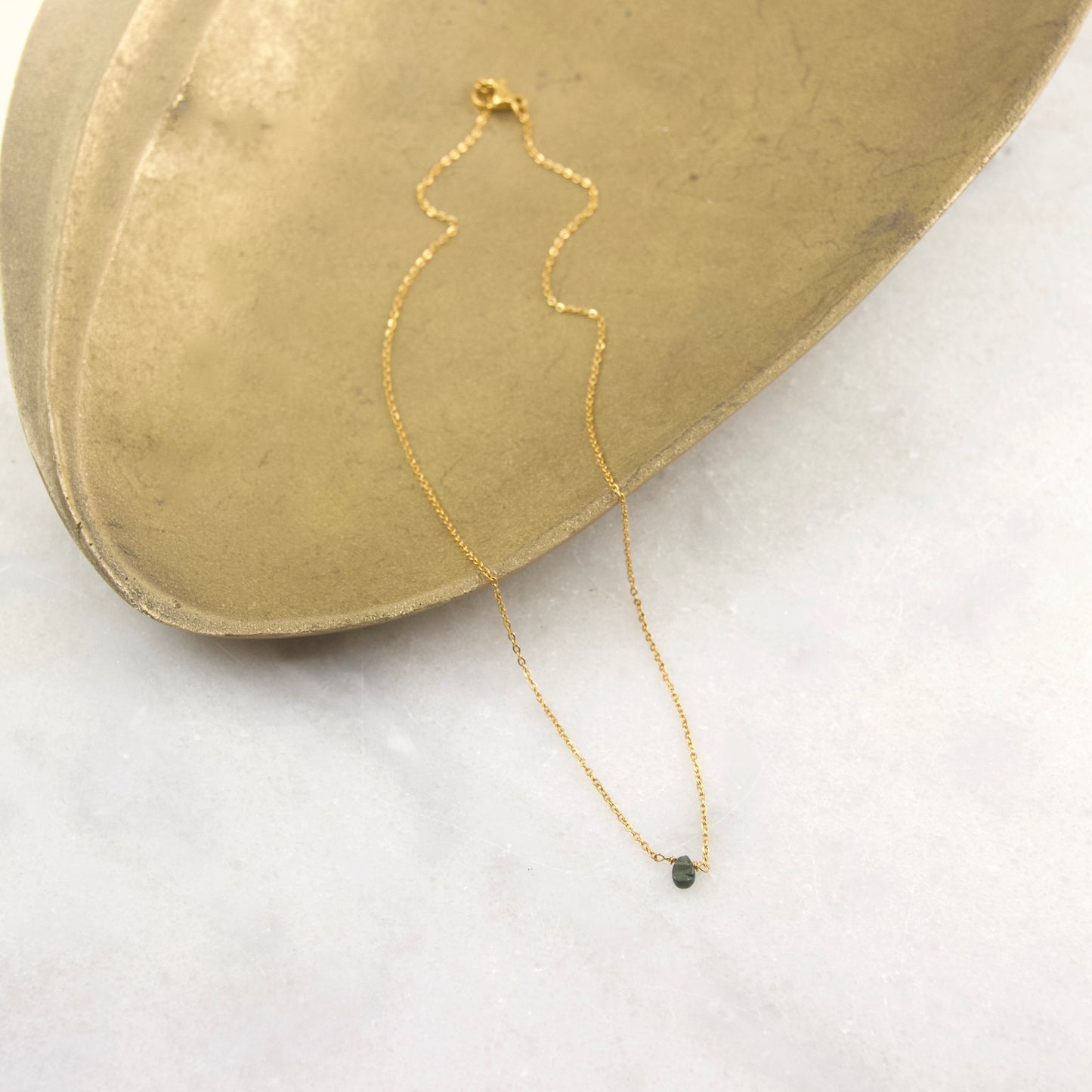 Divine Treasures Tourmaline Tear Necklace
