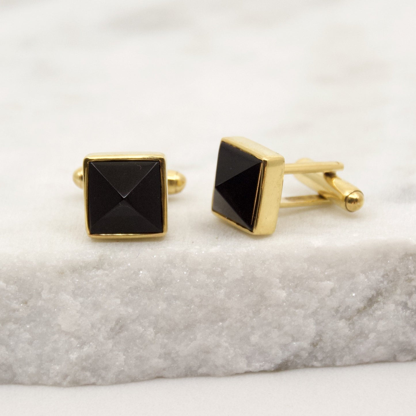 Dapper Black Onyx Cuff Links